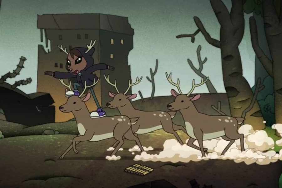 Alastair rides a stampede of deer