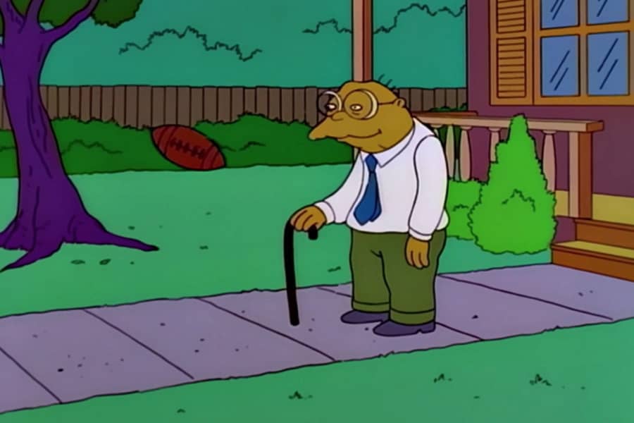 a football flies at Moleman