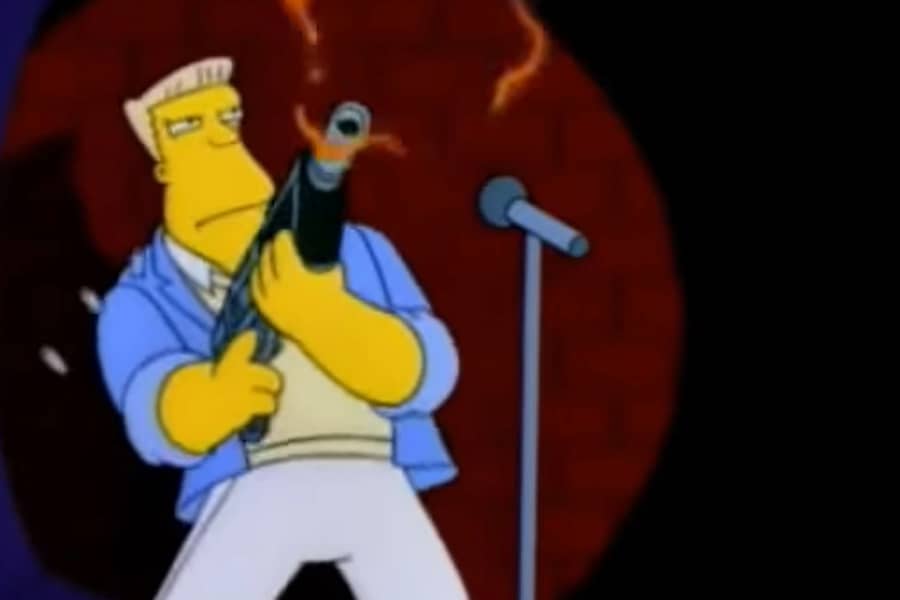 still on stage, McBain shoots a big gun