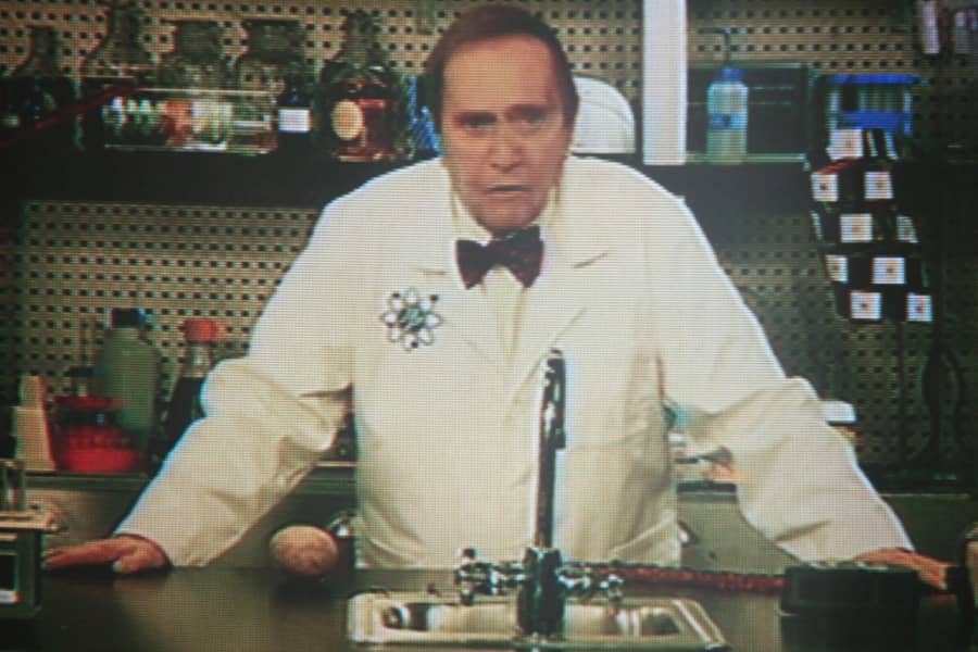 Arthur Jeffries as Professor Proton in his lab