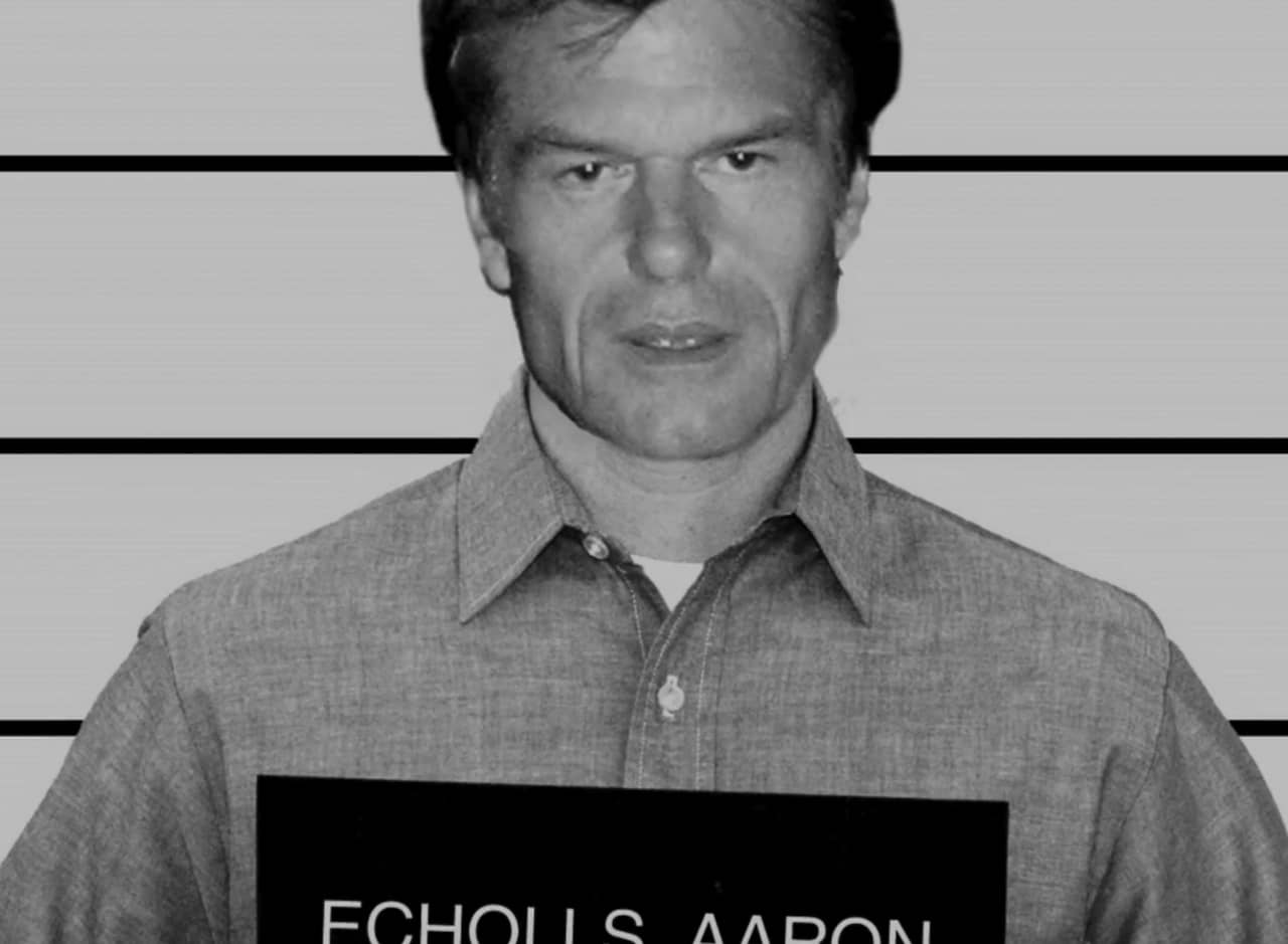 a mugshot of Aaron Echolls