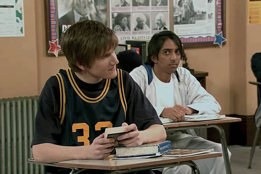 Bo Burnham as a student sitting in class